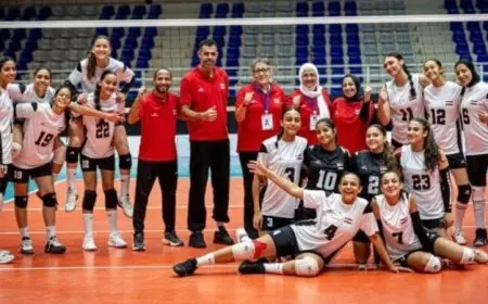 منتخب مصر للناشئات يتوج ببطولة الكرة الطائرة العربية بعد انتصاره على الجزائر