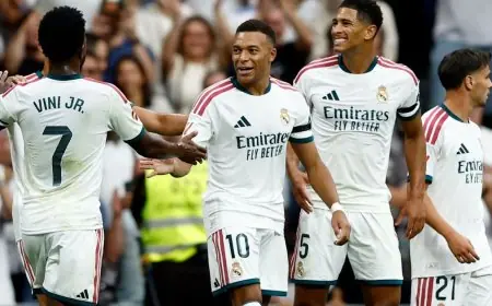 ريال مدريد يكتسح ملقا بسهولة مع بروز لافت لبيلينغهام ومبابي