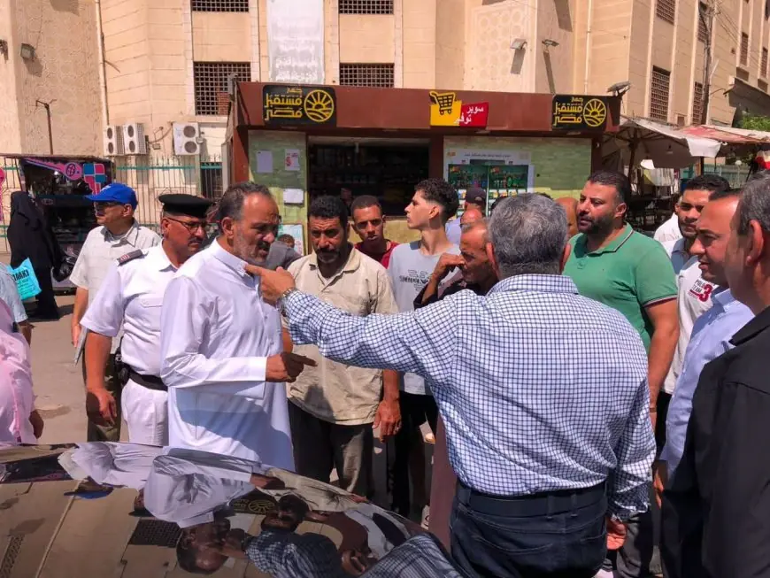 محافظ الدقهلية يعلن عن إنشاء تندة بمنافذ البيع بالشيخ حسانين لحماية المواطنين من حرارة الشمس العالية