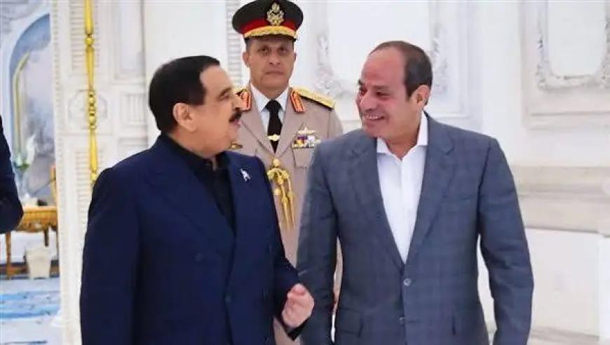 الرئيس السيسي يختتم زيارة ملك البحرين إلى مصر بوداعه في مطار العلمين الدولي