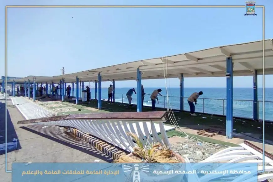 حق المواطنين في رؤية البحر: حملة ضخمة لإزالة المخالفات على كورنيش الإسكندرية