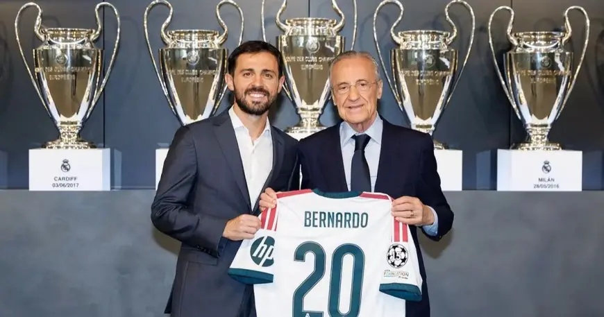 ريال مدريد يكشف النقاب عن برناردو سيلفا في حفل مميز ويقدّم له ثلاث هدايا فريدة