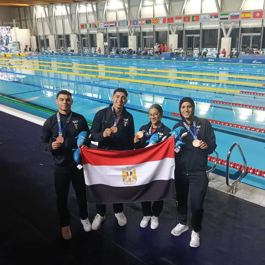 مصر تحصد الميدالية البرونزية في سباحة الزعانف بدورة ألعاب البحر المتوسط