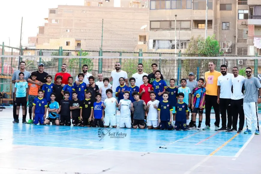 أحمد صلاح يعزز أكاديمية بتروجت للكرة الطائرة ويشجع الأجيال الواعدة