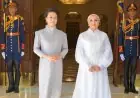 انتصار السيسي تعرب عن سعادتها بلقاء قرينة الرئيس الصيني ضيفة مصر العزيزة