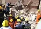 انهيار مبنى 4 طوابق بالمنيا وإنقاذ طبيبة من تحت الأنقاض