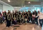 وزارة الرياضة واتحاد الطائرة يستقبلان بطلات مصر بالورود في مطار القاهرة بعد فوزهن بالبطولة الأفريقية