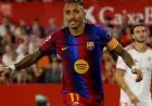 رافينيا يتألق بهاتريك تاريخي يقود برشلونة للانتقام من إشبيلية بلا توقف
