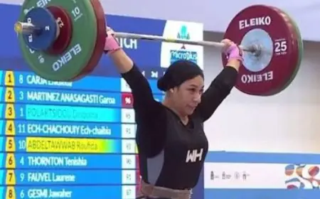 روفيدا فتحي تتألق وتحصد الميدالية الفضية في رفع الأثقال بدورة البحر المتوسط
