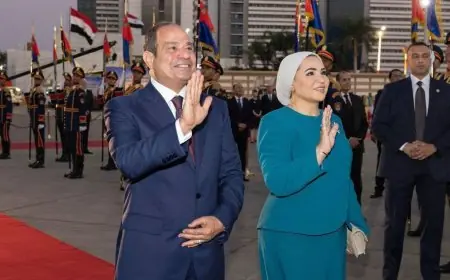 السيدة انتصار السيسي تعبر عن ترحيبها الحار بالرئيس الصيني من قلب أرض النيل بكل محبة