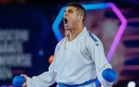 يوسف بدوي يحقق إنجازاً مشرفاً بفوزه ببرونزية الكاراتيه في ألعاب البحر المتوسط
