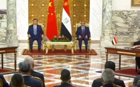 الرئيس السيسي ونظيره الصيني يوقعان 5 اتفاقيات ومذكرات تفاهم لتعزيز التعاون المشترك