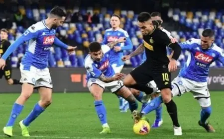 موعد مباراة نابولي وإنتر ميلان في الدوري الإيطالي والقنوات الناقلة
