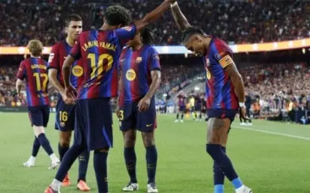 برشلونة ينهي الشوط الأول متفوقًا على فالنسيا بهدفين في الدوري الإسباني «فيديو»