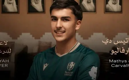 الدرعية يضم النجم دي كارفاليو من أولمبيك ليون لتعزيز صفوفه