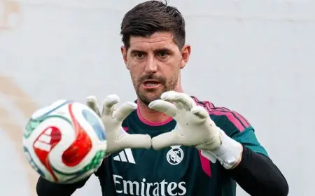 كورتوا حارس ريال مدريد يقترب من المئوية في دوري أبطال أوروبا
