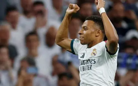 مبابي يسطر التاريخ معادلاً رقم أسطورة ريال مدريد ويبتعد عن بنزيما