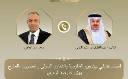 محادثات بين وزيري الخارجية البحريني والمصري لخفض التصعيد ودعم استقرار المنطقة