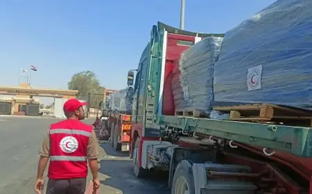 الهلال الأحمر يعزز دعم غزة بالمساعدات الإنسانية عبر القافلة 275 زاد العزة