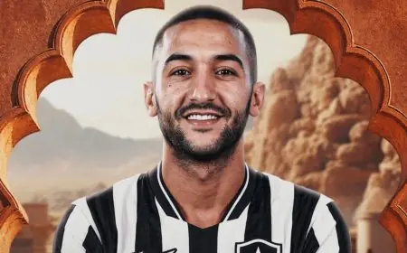 بوتافوغو يضم حكيم زياش ويكشف عنه بفيديو من قلب الصحراء