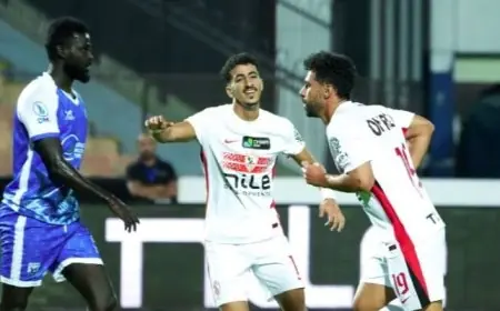 الزمالك يسجل ثلاثة أهداف في الشوط الأول ضد إيه إس بورت بدوري أبطال إفريقيا «فيديو»