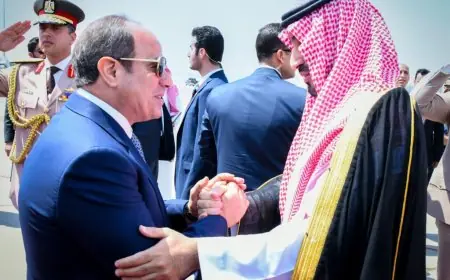 الرئيس السيسى يودع الأمير محمد بن سلمان في نهاية زيارته الناجحة إلى القاهرة