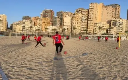 بدء تدريبات منتخب مصر لكرة القدم الشاطئية على شواطئ الإسكندرية استعدادًا للتصفيات الأفريقية