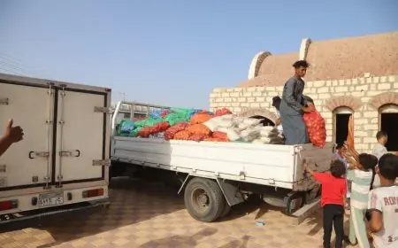 استجابة سريعة وزير الزراعة يرسل قافلة مساعدات غذائية ولوجستية لدعم أهالي كلابشة بأسوان