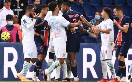 قمة كلاسيكو الدوري الفرنسي الملتهبة تجمع بين مارسيليا وباريس سان جيرمان
