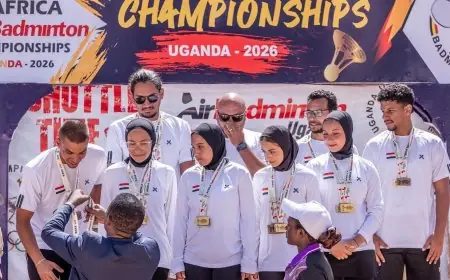 منتخب الريشة الطائرة يحقق 8 ميداليات مذهلة في بطولة أفريقيا بأوغندا
