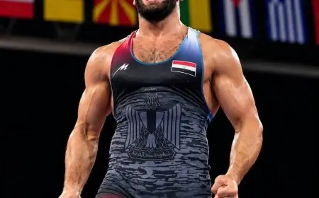 من أمريكا إلى مثار الفراعنة البطل الأولمبي محمد مصطفى يعود لرفع راية مصر في المصارعة