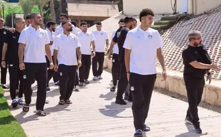 لاعبو منتخب مصر يستكشفون فندق الإقامة قبل مواجهة أنجولا الليلة بالصور