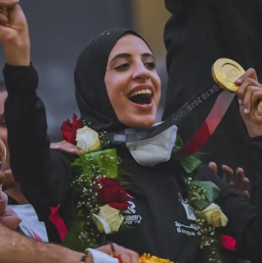 البطلة الأولمبية فريال أشرف تحصد ذهبية الكاراتيه في دورة ألعاب البحر المتوسط
