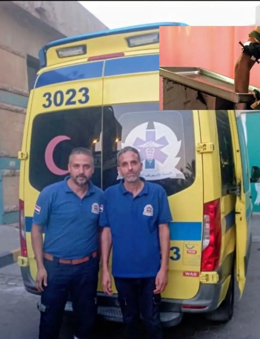 رجال الإسعاف ينقذون شاباً من حادث مروع بعد أن ابتلعت ماكينة فرم لحوم ذراعه في أكتوبر
