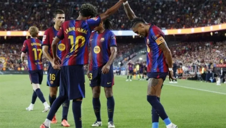برشلونة ينهي الشوط الأول متفوقًا على فالنسيا بهدفين في الدوري الإسباني «فيديو»