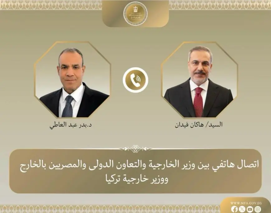 تكثيف الجهود لاحتواء التصعيد الإقليمي يتصدر مباحثات وزيري الخارجية التركي ونظيره