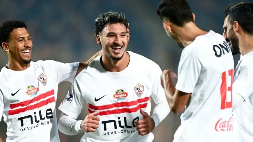 أحمد شريف يعزز تقدم الزمالك على أبو قير للأسمدة بهدفه الثاني القوي