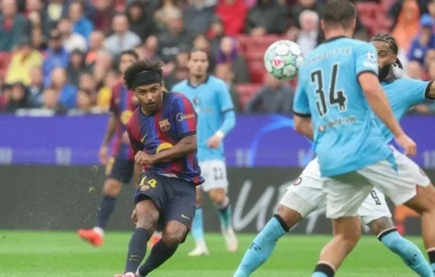 برشلونة يتفوق على فينورد بهدفين في الشوط الأول بدوري أبطال أوروبا