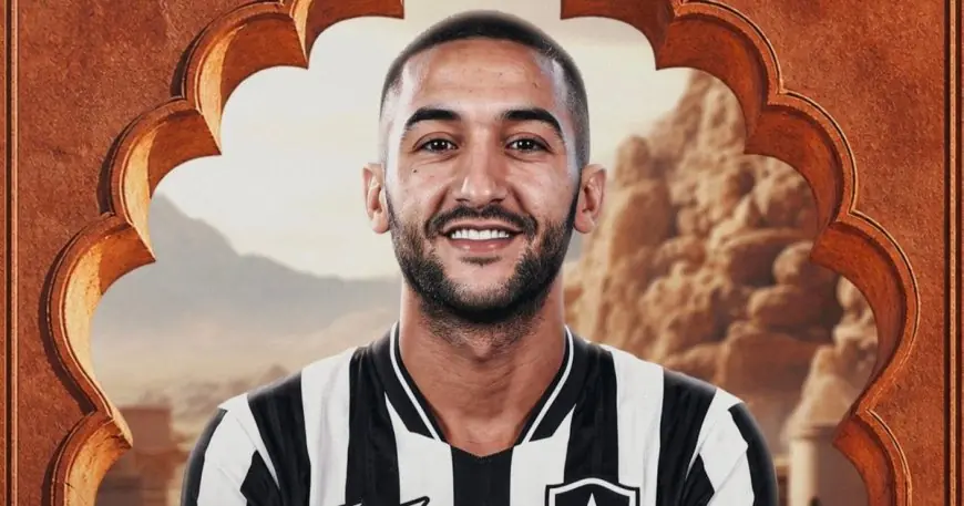 بوتافوغو يضم حكيم زياش ويكشف عنه بفيديو من قلب الصحراء