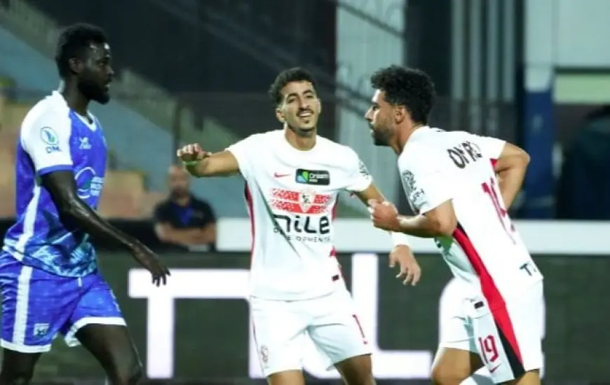 الزمالك يسجل ثلاثة أهداف في الشوط الأول ضد إيه إس بورت بدوري أبطال إفريقيا «فيديو»