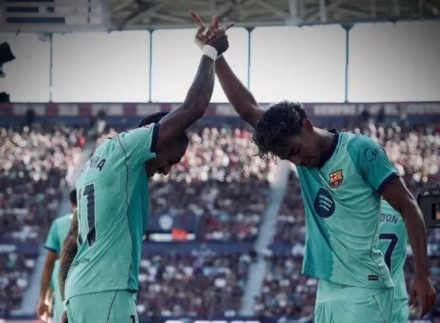 برشلونة يواجه ليفانتي.. إسبارت يحقق إنجازًا تاريخيًا ورافينيا يقترب من رقم ميسي