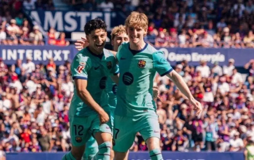 برشلونة ينهي الشوط الأول متفوقًا على ليفانتي بهدفين دون رد في الدوري الإسباني «فيديو»