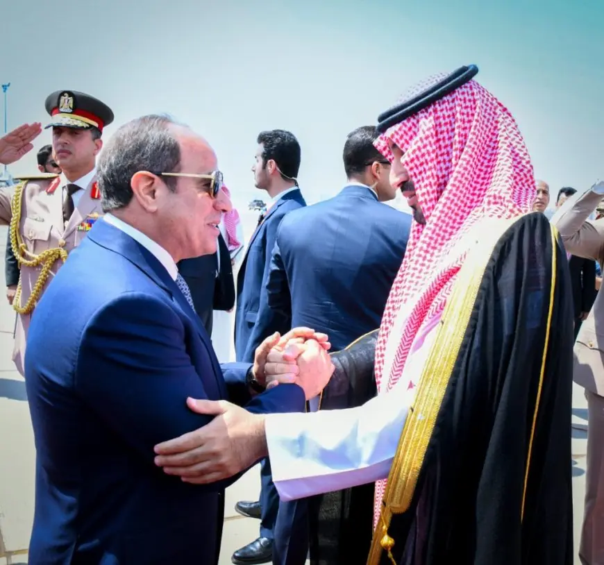 الرئيس السيسى يودع الأمير محمد بن سلمان في نهاية زيارته الناجحة إلى القاهرة