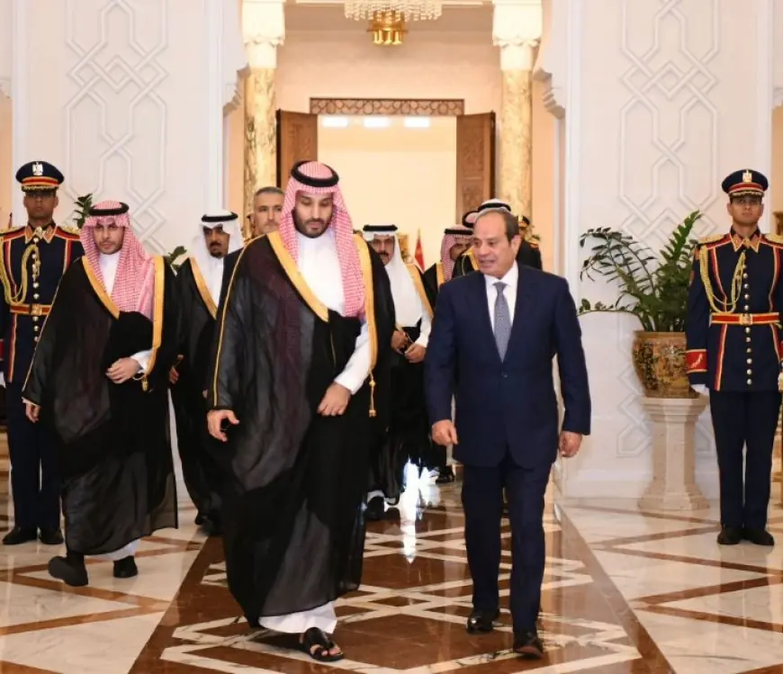 ولي العهد السعودي يوجه برقية شكر للرئيس السيسي عقب مغادرته القاهرة