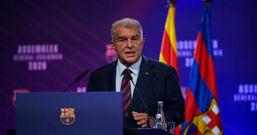 لابورتا يدعو أعضاء برشلونة للموافقة على قرض ضخم ويهاجم ريال مدريد