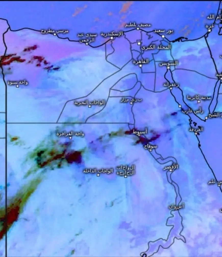 الأرصاد الجوية تعلن استمرار هطول الأمطار اليوم على الوجه البحري والسواحل الشمالية