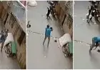 شاب يحرز إنقاذاً بطولياً لطفل من السقوط أرضاً