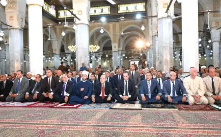 وزير الأوقاف ومحافظ الغربية ورئيس الوطنية للإعلام يشاركون في صلاة الجمعة بمسجد سيدي أحمد البدوي بالغربية