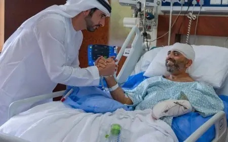 ولي عهد دبي يطمئن على صحة الطيار الهندي بعد حادثة فلاي دبي