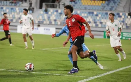 خسارة منتخب مصر أمام المغرب بهدفين في تصفيات أمم أفريقيا للشباب
